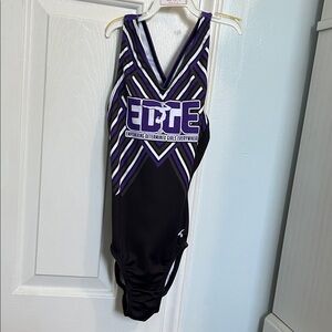 EDGE Kids Leotard in Black and Purple